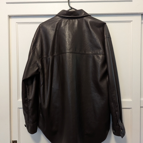 EUC, Aritzia wilfred The Ganna Shirt Jacket, Size L, Chocolate Brown - Picture 5 of 8